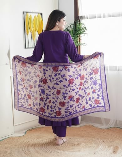 Image of KLOSIA Women Embroidery Kurta and Pant Set with Dupataa