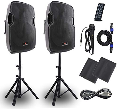 PA Speaker combo Portable DJ Speakers with Bluetooth USB SD Card and Line-In