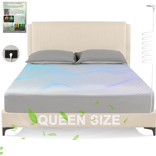 Grounding Sheets Queen Size, Earth Grounded Fitted Bed Sheet with 10% Pure Silver Fiber + 90%...