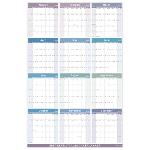 Vibrant Focus 2027 Annual Calendar, Jan. - Dec. 2027, 34.7"x22.8"