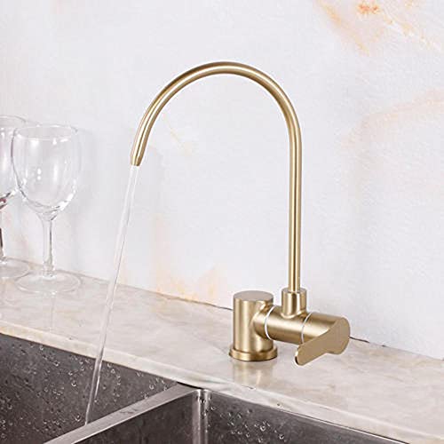 Robinet d'eau potable luxe en or brossé et acier inoxydable - 6