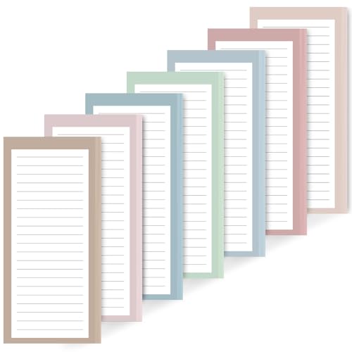 AZUREAL 7P Magnetic Notepads for Refrigerator 30 Pages/Book Grocery List Magnet Pad for Fridge Design Magnetic List Pad for Fridge Grocery List Notepad List To-Do Memos