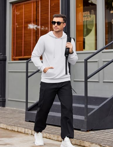 Image of COOFANDY Men's Hooded Pullover Casual Long Sleeve Drawstring Gym Hoodies Sweatshirts with Pocket