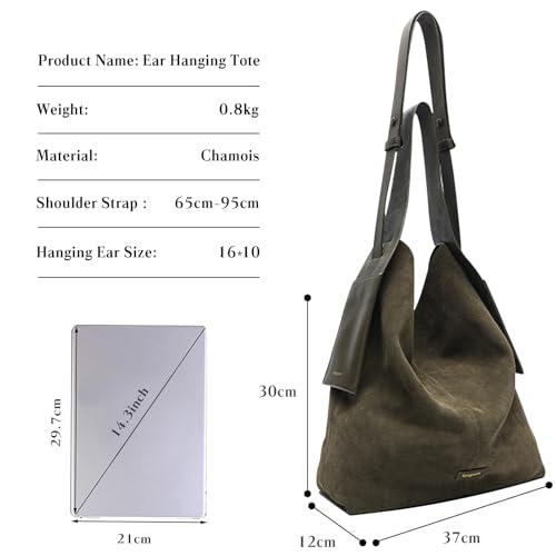 Women Suede Handbag Winter Fall Shoulder Bag Large Capacity Tote Bag Vintage Crossbody Bag Soft Top Handle Bag3
