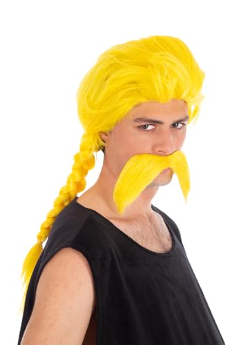 Perruque et barbe Panoramix Chaks pour costume d'Astérix et Obélix