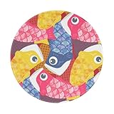 マウスパッド 和風 和柄 鯉のぼり ゲーミングマウスパッド 円型 丸型 小型 滑り止め おしゃれ かわいい 人気 ノートパソコン オフィス用