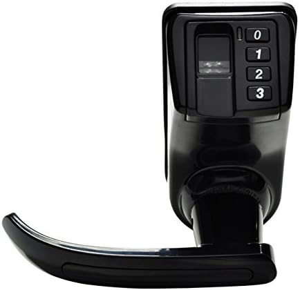 Biometric Fingerprint Keyless Keypad Password Access Control Door Lock Adel DIY-3398 Max 120 Fingerprints Capacity (Black)