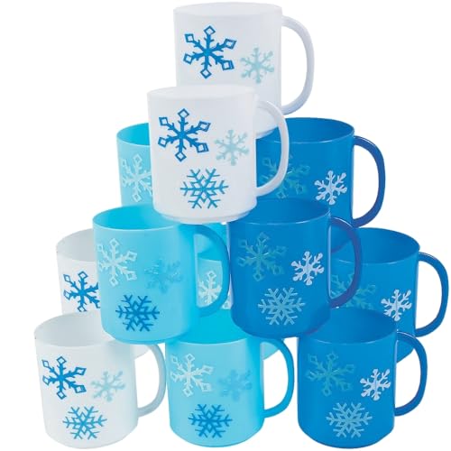 Gobelets de Noël en plastique avec poignée Fun Express pour fête de fin d'année lot de 12