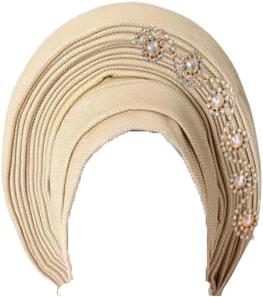 Dvbfufv African Nigeria Turban Cap Women Flowers Auto Headwrap for Wedding Party