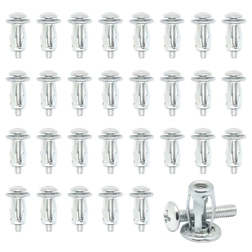 GDFYMI 金属中空ドアアンカー、プラスチックシート、アルミニウムクラッドシート、スチールパイプ、鉄シート、M4*20、30個用中空壁アンカー