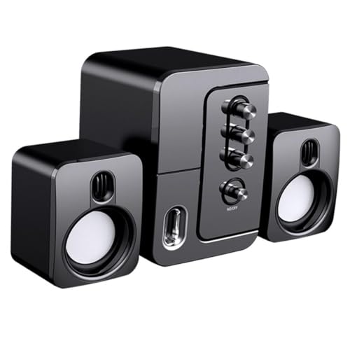 Alipis USB Computer Speakers for Laptop and Desktop, Compact Black 3D Surround Sound Loudspeaker with USB Power, Multi-Purpose Home and Office Audio System Alipis USB Computer Speakers for Laptop and Desktop, Compact Black 3D Surround Sound Loudspeaker with USB Power, Multi-Purpose Home and Office Audio System