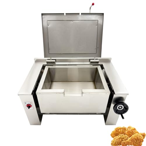 WYDDDARY Commercial Electric Skillet 38.3gal Electric Tilting Braising Pan, 0-90° Tiltable Pot Design, 122-572°F Temp, Ideal for Stir-frying, Braising, Soup Boiling, and Simmering AC220V