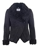 JCC Damen Jacke In Fell- & Lederoptik J-1213-Besarta Black 34