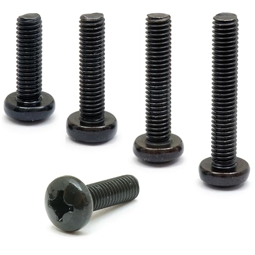MonsterBolts - M5 x 8mm Phillips Pan Head, DIN 7985A, Alloy Steel, Black Oxide, 25 Pack