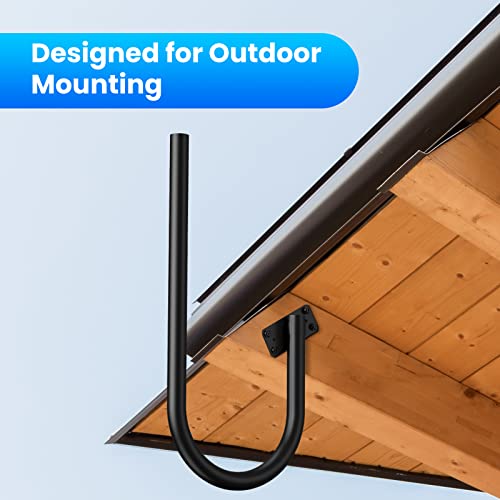 Under Eave Satellite Mount - Ulna 1-1/4 Roof Antenna Mast Mount Bracket For Outdoor Tv Antennas Uhf/Vhf/Fm, Non Penetration, Access Point, Wifi Bridge Cpe, Weather Station #TOP4