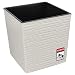 Kadax Flower Pot in plastica, pentola da giardino resistente alle intemperie per balcone, terrazza, area interna, pentola leggera con inserto, (altezza: 19 cm, crema)