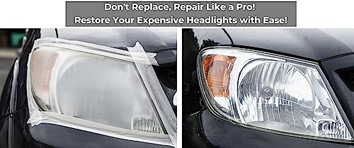 Glass Polish 31016 Headlight and Tail Light Restoration kit - Restore Dull, Faded, Discolored Car Headlights