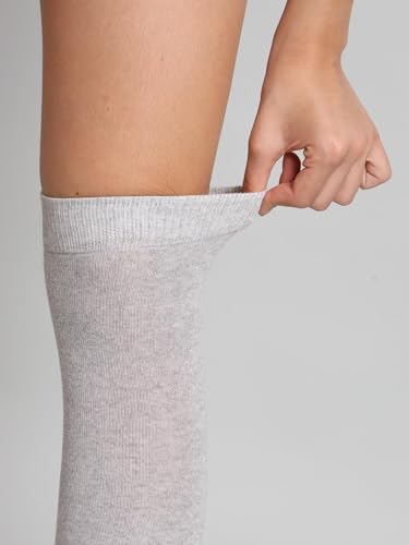 Image of TRAZO Women's Thigh High Socks Over the Knee High Knitted Casual Boot Socks, Striped Long Fashionable Stockings Pack of 1