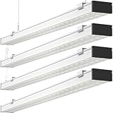 ANTLUX 4FT Led Shop Lights, 72W 8000LM Super Bright LED Garage Light，5000K Linkable 4 Foot Shop Lighting for Garage with Plug, 48 Inch LED Light Fixtures for Warehouses Shops, 4 Pack