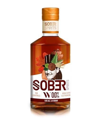 SOBER SPIRITS Whisky sans alcool 0,0 % - Zéro alcool, The Worlds Only Whisky sans alcool fabriqué à partir de vrais spiritueux - Sans sucre ajouté - Sans arômes et colorants artificiels - Convient aux
