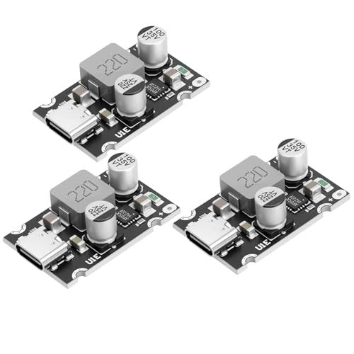 PD65W Schnelllademodul,QIQIAZI Schnelllademodul 12V-30V auf USB-C PD3.1 QC3.0 mit Typ-C Port,USB Buck Converter DC-DC Step Down Module für Telefon-Schnellladung(3 Stück)
