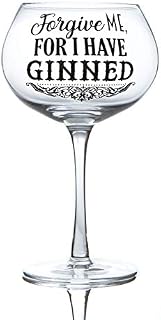 Boxer Gifts GWG202 Forgive Me Gin Bloom Glass | Funny Glassware Christmas, Mother's Day Or Birthday | Packaged in a Gift Box, 9.5cm x 18.5cm