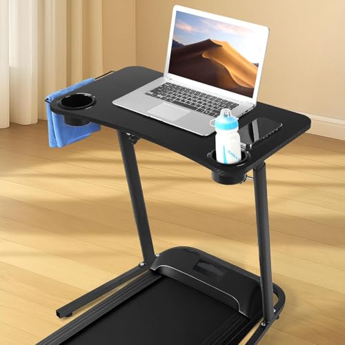 Image of VTORY Adjustable Standing Desk for Walking Pad Treadmill, Desk for Bike /Cycling, Stand Table for Treadmill Walking Pad, Bike /Walking Pad /Treadmill Trainer Desk Stand, Attachment, Bar for Walking Pad