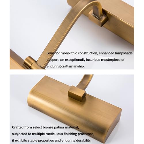 Lámpara de pared interior larga de 41cm con luz blanca y rotación ajustable para espejo baño 4