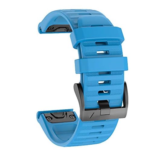 Isabake Klockarmband för Garmin Fenix 6/6 Pro, QuickFit 22 mm band kompatibelt med Fenix 6/6 Pro Fenix 5/5 Plus, Forerunner 935, Forerunner 945, Approach s60, quatix 5 klockarmband (blå)