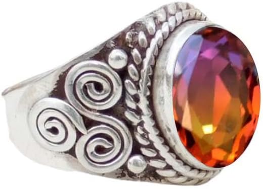 925 Sterling Silver Copper Turquoise Ring, Statement Ring For Women Handmade Rings Gemstone Christmas Promise Ring, Oval Shape Designer Wedding Gift Ring By Samadorne