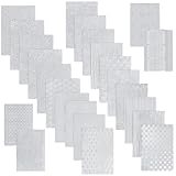 24 Pcs Polymer Clay Texture Sheets Boho Embossing Texture Sheet 17 x 25 Clay Texture Sheets for Pottery Earrings Jewelry Making