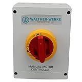 Walther Electric KEM380UL Y/R Enclosed Motor Disconnect Switch, 3 Pole, 80A, 600V, IP65 Nema 4X Water Resistant, Lockable - Safe, Reliable for Welding, Motor Generator, Compressors, Food Processing