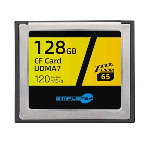 Carte mémoire CF 128 Go avec transfert rapide 135 Mo/s vidéo 4K