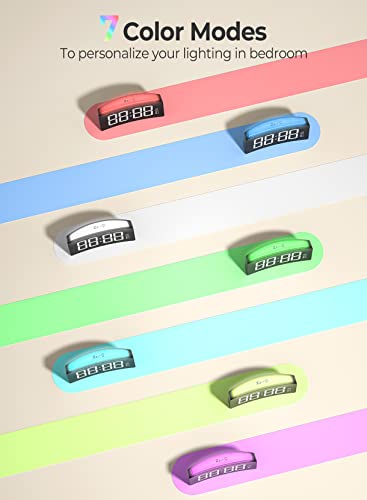 Digital Alarm Clocks For Bedrooms, 7 Color Night Light Clock 0-100% Dimmable, Usb Charger, Dual Alarm, 3-Level Adjustable Volume, 12/24H, Snooze, Easy To Set, Bedside Alarm Clock For Kids Teens Girls #TOP1