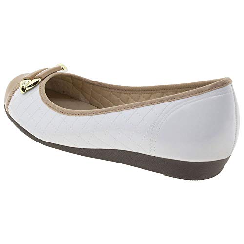 Sapatilha Feminina Moleca - 5230430 BRANCO/BEGE