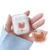 Ownest Compatible with AirPods Case with Cute Clear Girl Cartoons Animal Design Smooth Soft TPU Cove