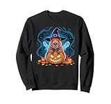 Photo Gallery funny halloween capybara witch hat pumpkin felpa Photo Gallery funny halloween capybara witch hat pumpkin felpa
