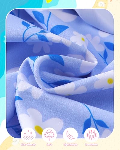 Image of Saeaby Toddler Little Girls Swimsuit Summer Halter Ruched Tankini 2 Piece Bathing Suit for Girl Beach Swimwear 3-8Y