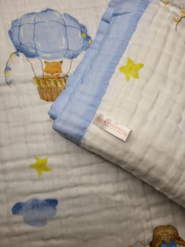 Image of Newborn Baby and Infant Soft Nursery Blanket with 100% Organic Knitted Cotton GOTS Certified. Baby Quilt Comforter, Receiving Blanket Size 41x41 Inch
