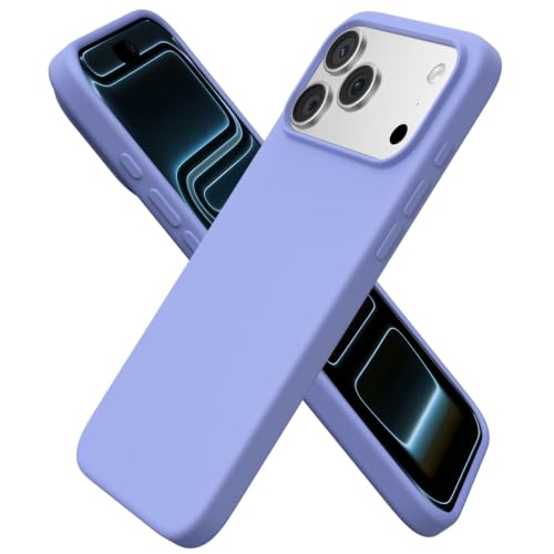 Image of ORNARTO Compatible with iPhone 17 Pro Max Case 6.9 inch, Slim Liquid Silicone 3 Layers Soft Gel Rubber Shockproof Protective Cover with Anti-Scratch Microfiber Lining-Ice Blue