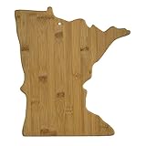 Totally Bamboo Minnesota State Shaped Cutting Board, Natural Bamboo