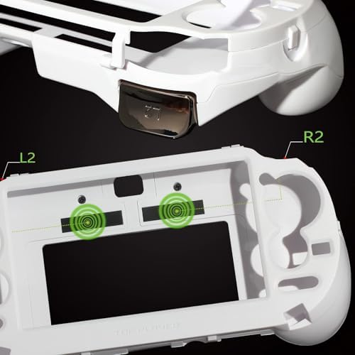 Resim CHENLAN L2 R2 Trigger Hand Grip Shell Controller Protective Case for Playstation PS Vita 1000 White 