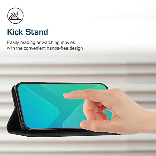 MOONCASE Capa iPhone 13 Mini,Capa Carteira Couro PU com Slot Para Cartão E Suporte Case Carteira Mag