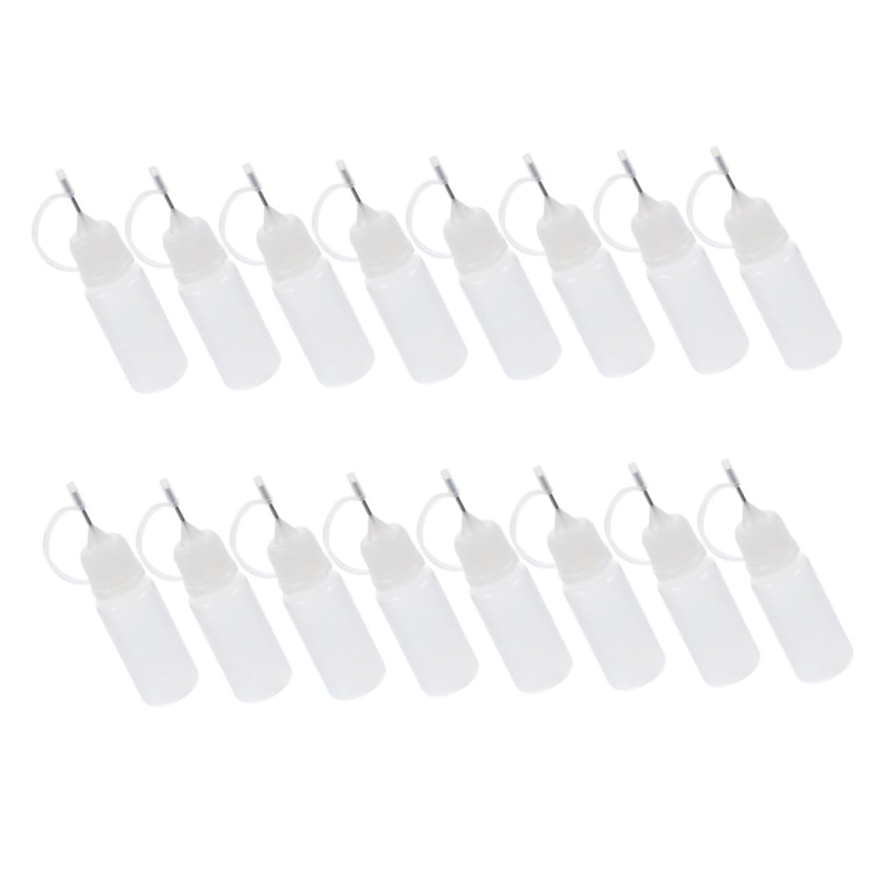 HOODANCOS 16pcs Glue Bottles Translucent Squeeze Bottles for Precision Applicator Craft Supply