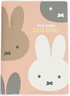 スクエア ミッフィー 手帳 2026年 A6 ウィークリー ピンク 02BD-1P (2025年12月始まり)