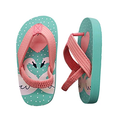 Children Strap Flip Summer Eva Sandals & Flops Boys Shoes Toddler Girls with Adjustable Youth Shower (Green, 2.5-3Years)3