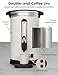 GarveeHome 120 Cups Coffee Urn,18 L/4.8 gal Double Wall Commerical Coffee Maker for Buffet Catering Wedding Gathering,Large Capacity Hot Coffee Dispenser,Stainless Steel Hot Water Urn