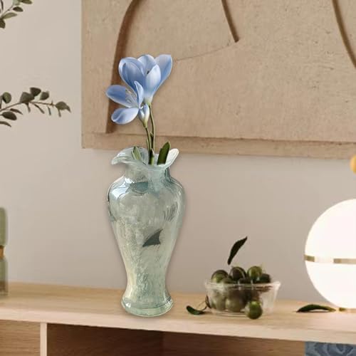 Vase en verre pour composition florale séchée, idéal pour illuminer une étagère de salon - 6
