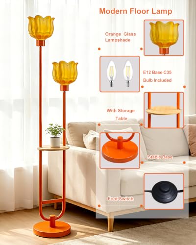 Image of Lightdot Globe Floor Lamp with LED Bulbs Included, Dimmable Floor Lamps,Unique Modern Standing Tall Lamp for Bedroom Living Room /Sofa Beside /Corner Decor-Gold