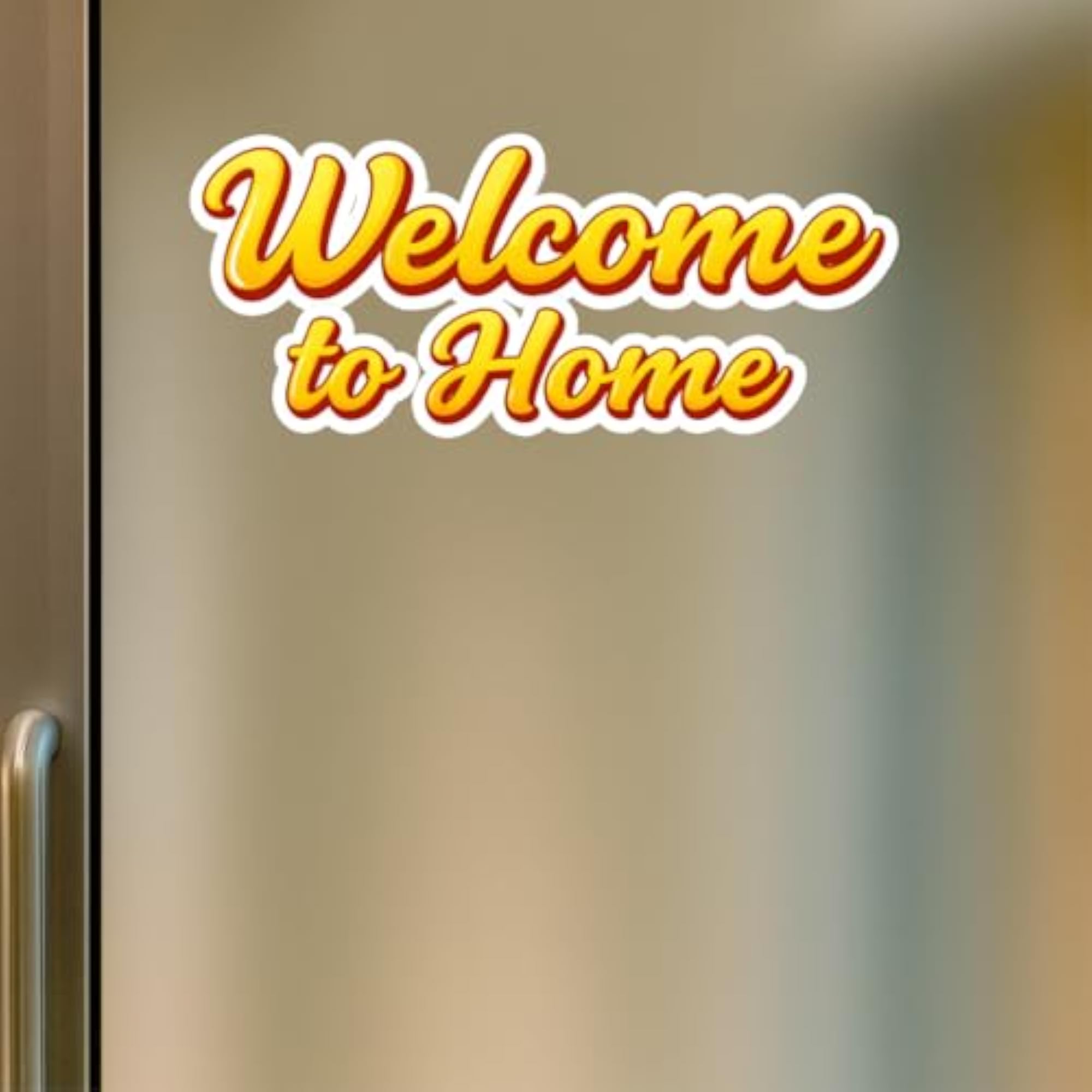 Welcome to Home Vinyl Sticker, Decorative Door Decal